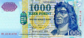 Купюра 1000 Венгерских форинтов