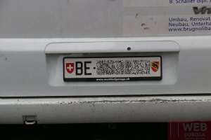 Пример авто-номера в Берне