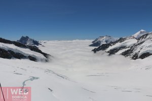 Вид на ледник со смотровой площадки Jungfrau