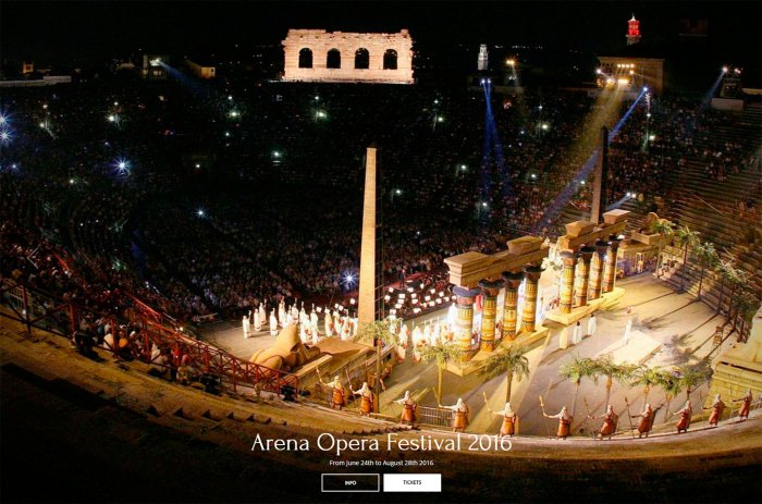 Представление на Арена ди Верона в Италии