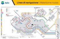 Схема маршрутов речного трамвая Венеции - Вапоретто